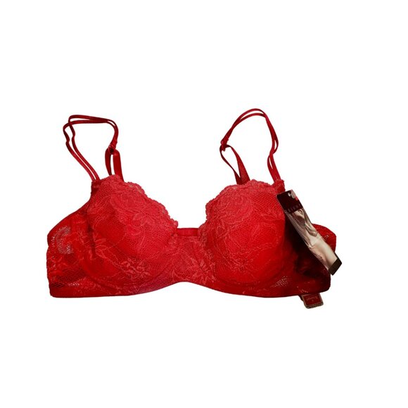 2-Piece Red Lace Lingerie Set – Bra 34B & Panties S (NWT) ❤️ - Picture 2 of 7